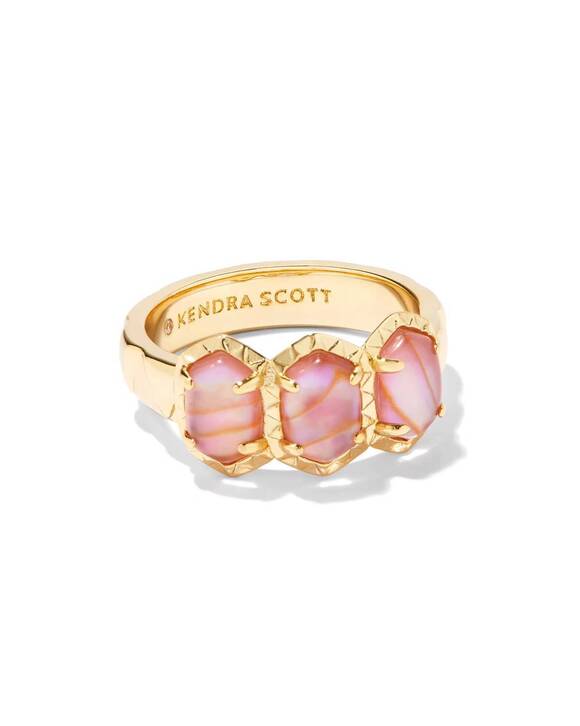KENDRA SCOTT Jewelry - NEW KENDRA SCOTT women's daphne band ring in gold light pink iridescent